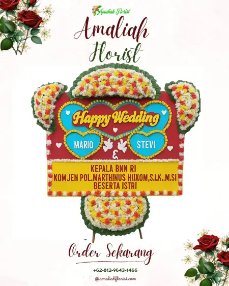 Papan Bunga Pernikahan Mintaragen